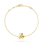 FRIVOLE GOLD FLOWER PINK MALACHITE BRACELET - Image 2