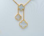 CLOVER MOTHER OF PEARL NECKLACE 6 MOTIF - Image 3