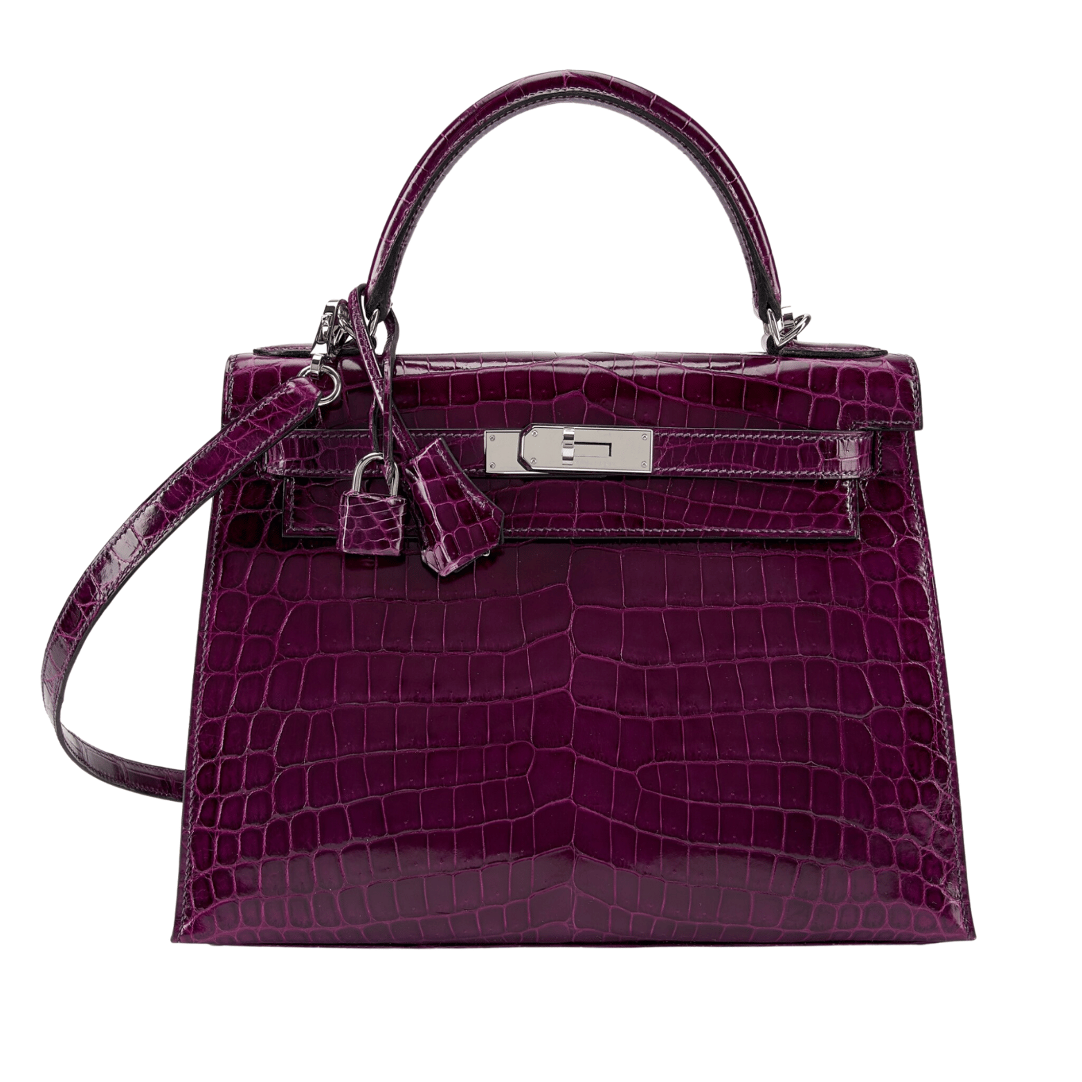 Untitleddesign_752a3a91-d91b-41ab-99bd-1e928a4c461f Her.mes | Kelly Handbag Made From Crocodile Mahroon Color - Image 1