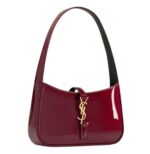 Saint Laurent | Le 5 À 7 Mini Patent-leather Shoulder Bag In A Dark Red Or Burgundy Color - Image 3