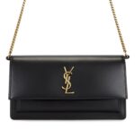 Saint Laurent | Sunset Bag.made From Smooth Or Crocodile-embossed Calfskin Leather