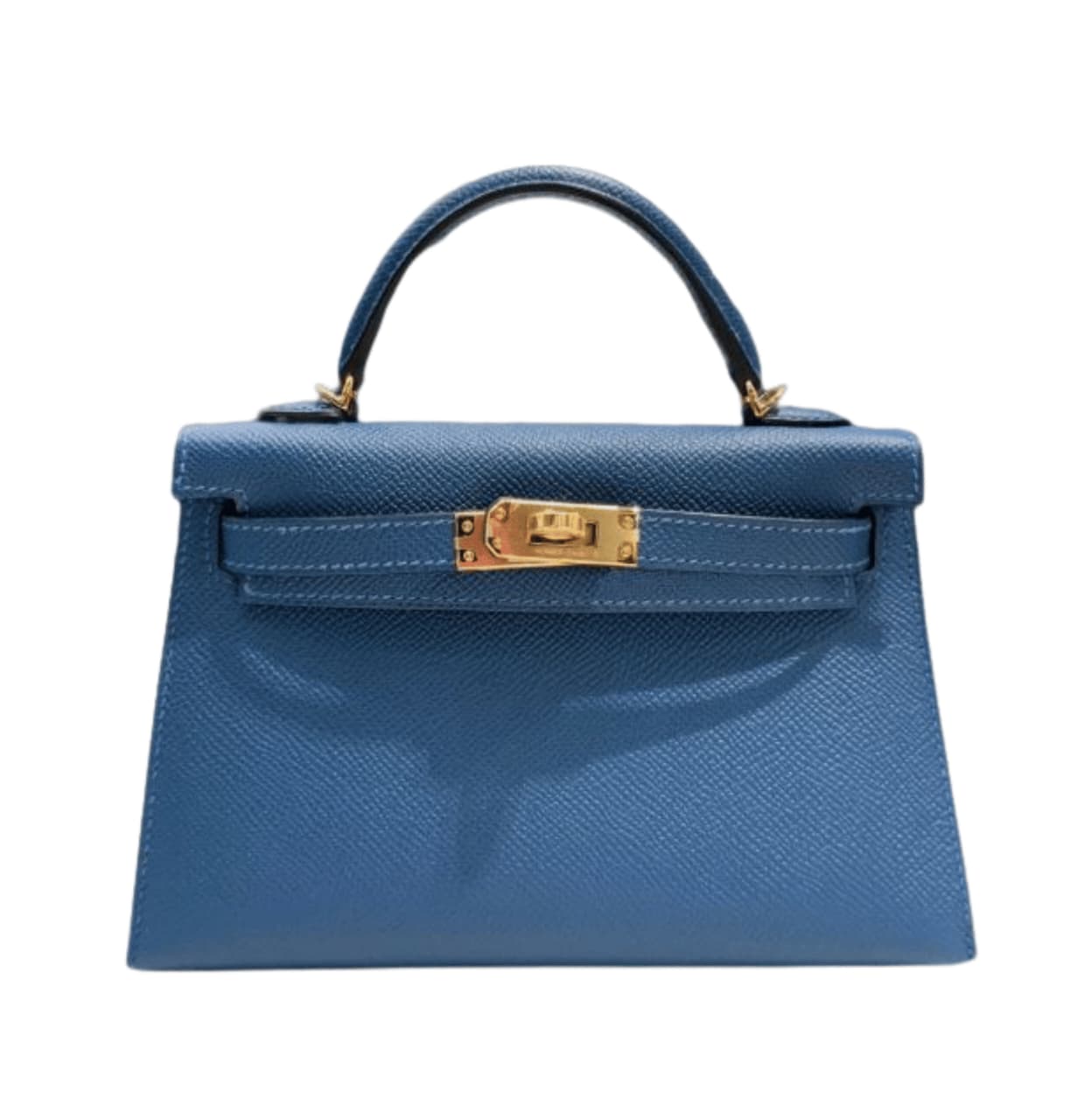 WhatsApp_Image_2025-11-24_at_12.55.12_PM_2 Her.mès | Mini Kelly 20 Sellier Handbag In A Deep Blue Hue With Gold Hardware - Image 1