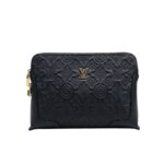 L.ouis V.uitton | Black Leather Pouch Or Clutch Bag