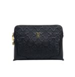 L.ouis V.uitton | Black Leather Pouch Or Clutch Bag