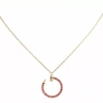 JUSTE NECKLACE GOLD RED DIAMONDS