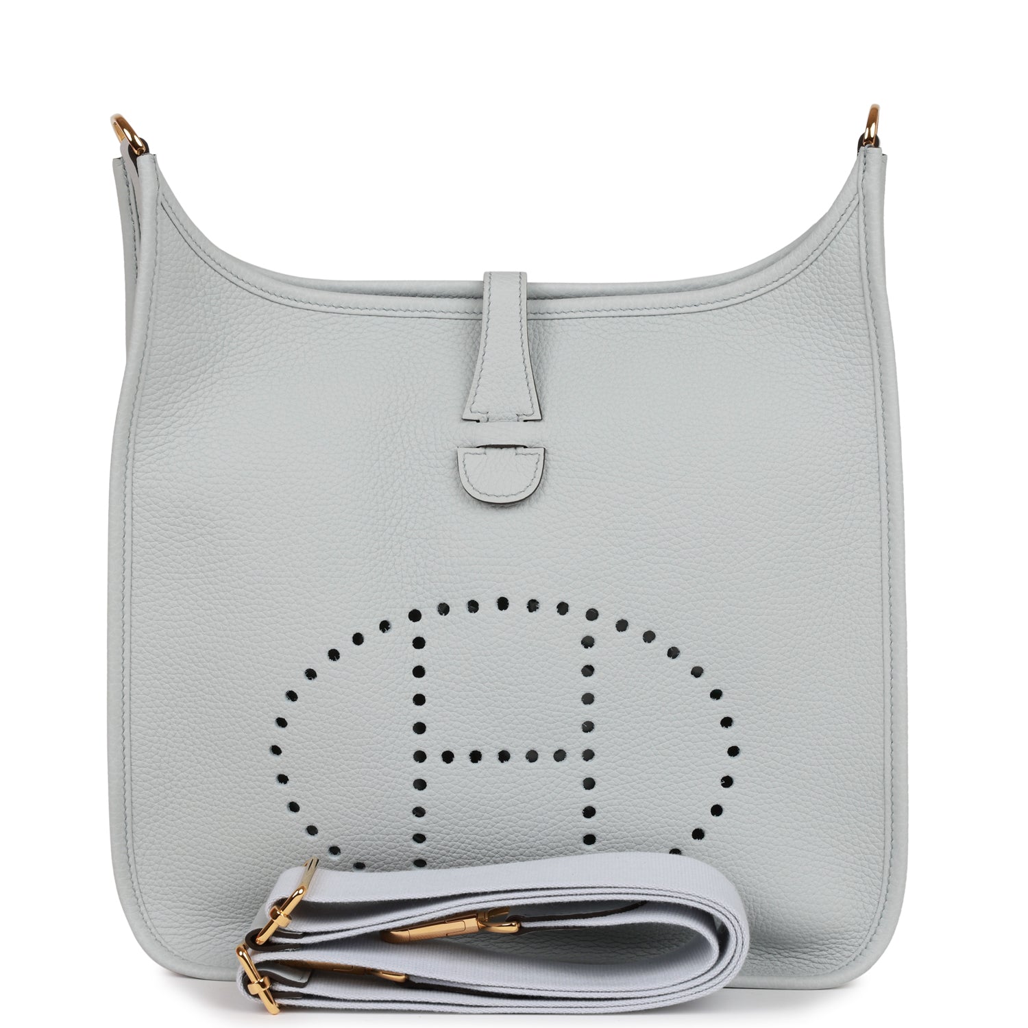 cdb0e58a36bf4780b85096bc6a5451b7 Her.mès Bag | Evelyne Iii Pm Bleu Pale Clemence - Image 1