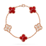 CLOVER 5 MOTIF RED PATTERN BRACELET COLLECTION - Image 4