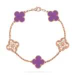 CLOVER 5 MOTIF VIOLET BRACELET COLLECTION - Image 3