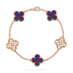 CLOVER 5 MOTIF COLOR GEMSTONES BRACELET COLLECTION - Image 2