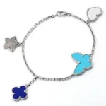 LUCKY SPRING SILVER BRACELET 4 MOTIF
