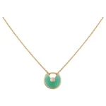 AMULETTE GOLD MALACHITE NECKLACE