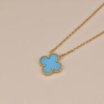 CLOVER 15MM VINTAGE TURQUOISE NECKLACE - Image 4