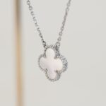 CLOVER 15MM WHITE MOTHER-OF-PEARL SILVER - Image 5