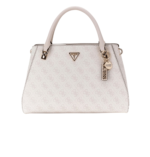 Gu.cci | Noelle Luxury Satchel Bag In A White Logo Print Pattern