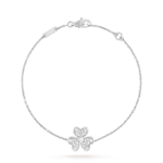 FRIVOLE SILVER FLOWER DIAMOND BRACELET
