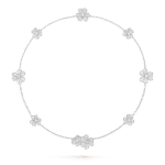 FRIVOLE SILVER 9 FLOWERS NECKLACE - Image 2