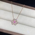 FRIVOLE ROSE GOLD FLOWER DIAMOND NECKLACE - Image 6