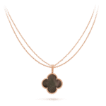 CLOVER 25MM GOLD DARK MOP BIG CLOVER NECKLACE - Image 6