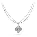 CLOVER 25MM SILVER BIG CLOVER NECKLACE