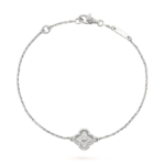 CLOVER SINGLE FLOWER BRACELET SILVER