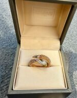 Branded full set Necklace , Earings , Bangle & Ring Gold plated with Swarovski Stones - Image 3