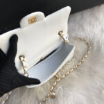 CC MINI 20 BAG IN WHITE CALFSKIN GOLD HARDWARE - Image 9