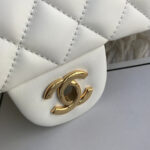 CC MINI 20 BAG IN WHITE CALFSKIN GOLD HARDWARE - Image 8