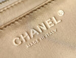 CHANEL 25S FLAP BAG 18 CM IN WHITE LAMBSKIN WITH GOLD HARDWARE - Image 17