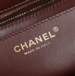 CHANEL 25S FLAP BAG 20 CM IN DARK BROWN LAMBSKIN WITH GOLD HARDWARE - Image 2