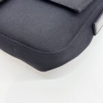 Baguette Black Neoprene Shoulder Bag - Image 9