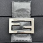 Baguette Black Neoprene Shoulder Bag - Image 12