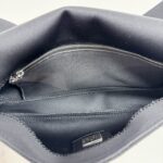 Baguette Black Neoprene Shoulder Bag - Image 14
