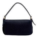 Baguette Black Neoprene Shoulder Bag - Image 2