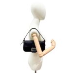 Baguette Black Neoprene Shoulder Bag - Image 3