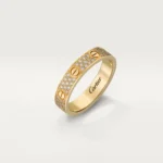 Branded, LOVE Ring, Paved, Gold