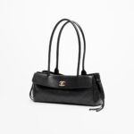 Grain-Embossed Calfskin Shoulder Bag  | 15 × 30.5 × 11.5 cm