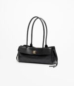 Grain-Embossed Calfskin Shoulder Bag  | 15 × 30.5 × 11.5 cm