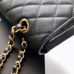 FLAP BAG 25 IN BLACK CAVIAR LEATHER GOLD HARDWARE - Image 8