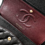 FLAP BAG 25 IN BLACK CAVIAR LEATHER GOLD HARDWARE - Image 12