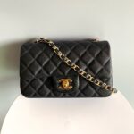 MINI RECTANGLE FLAP BAG 20CM BLACK CAVIAR GOLD HARDWARE - Image 10