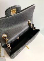 MINI RECTANGLE FLAP BAG 20CM BLACK CAVIAR GOLD HARDWARE - Image 7