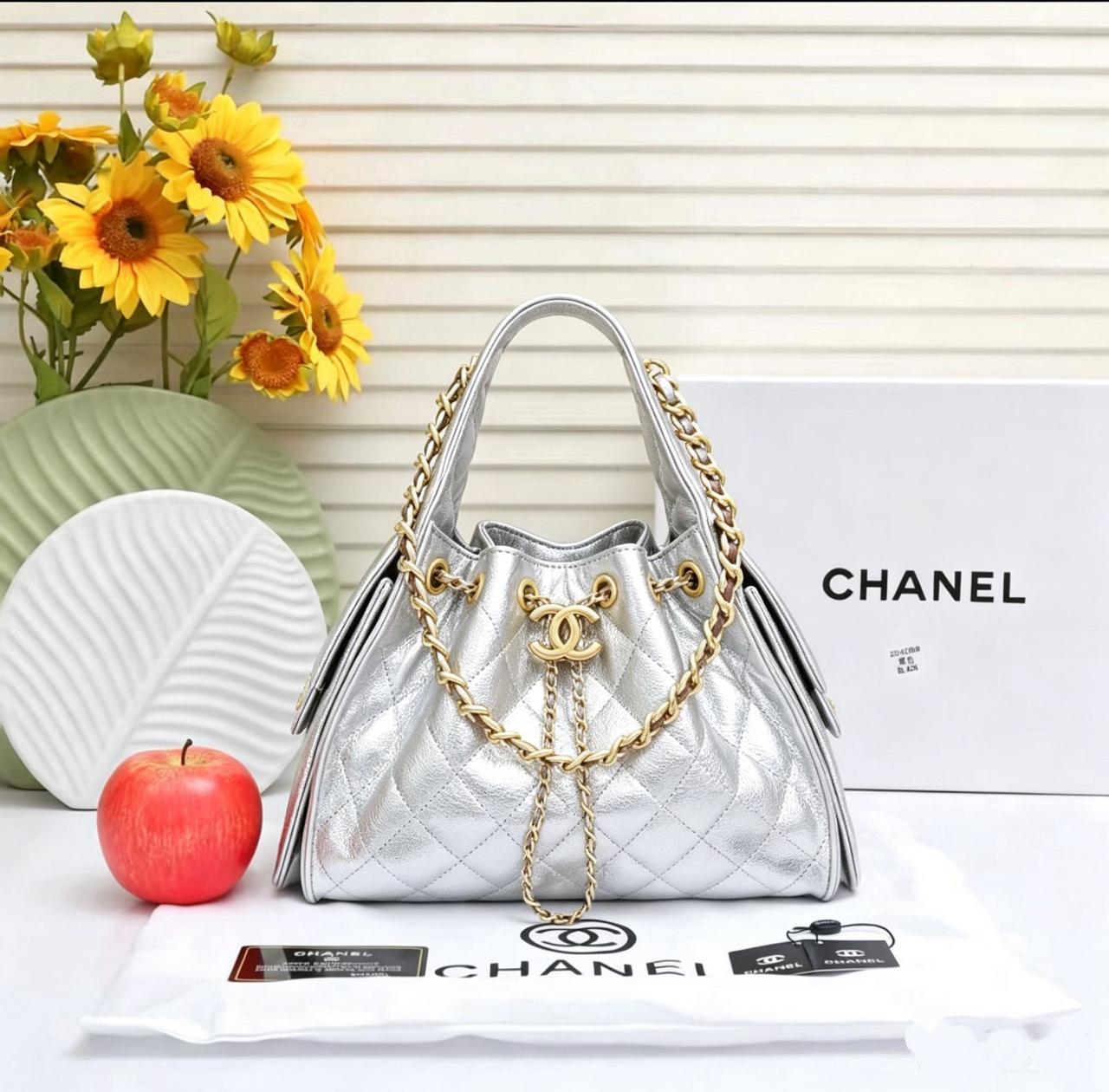 WhatsApp Image 2026-06-04 at 23.57.05 (2) Ginza Silver 26 cm Luxury Iconic Designer Bag - Image 1