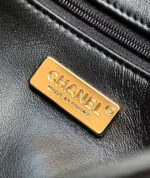 CC 20 SEQUINS FLAP BAG IN BLACK MIX BROWN - Image 5