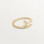 Branded, Small "Jost Ann Chlo" Ring with Diamond, Gold