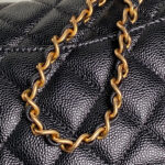 CHANEL 25S FLAP BAG 19 IN BLACK CALFSKIN GOLD HARDWARE - Image 14