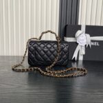 CHANEL 25S FLAP BAG 19 IN BLACK CALFSKIN GOLD HARDWARE - Image 7