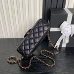 CHANEL 25S FLAP BAG 19 IN BLACK CALFSKIN GOLD HARDWARE - Image 12