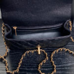 CHANEL 25S FLAP BAG 19 IN BLACK CALFSKIN GOLD HARDWARE - Image 2