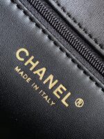 CHANEL 25S FLAP BAG 18 CM IN BLACK WOOL AND LAMBSKIN - Image 17
