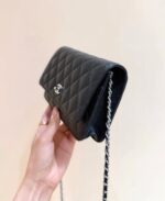 CHANEL 25S MINI FLAP BAG 19 IN BLACK CALFSKIN GOLD HARDWARE - Image 3